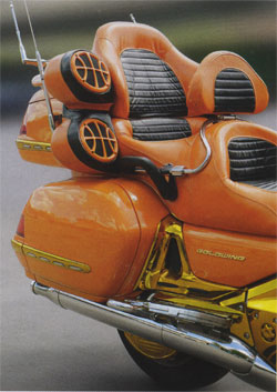 Сдвоенные 5-дюймовые мидбасы образуют специфическую для этого типа мотоциклов тыловую акустику