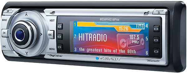 CD/MP3-ресивер с USB-слотом и TFT-дисплеем Blaupunkt Memphis MP66